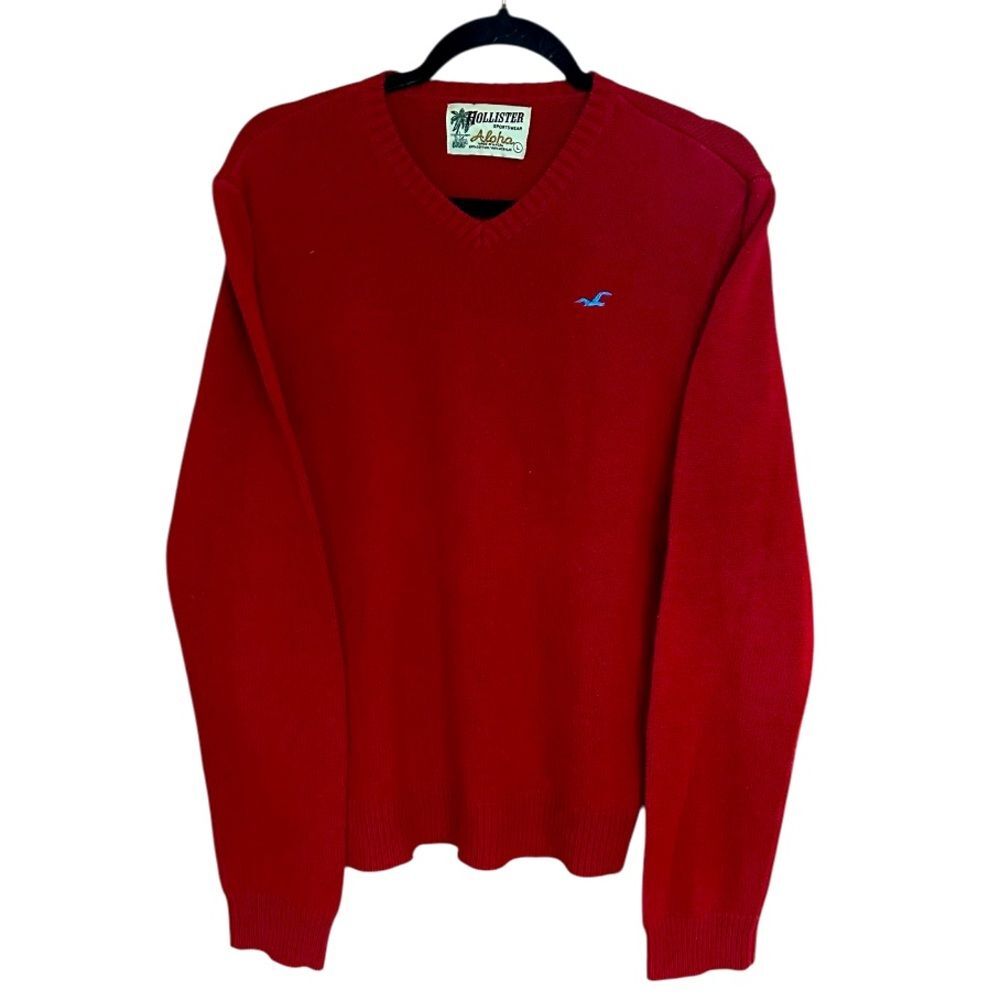 VINTAGE Hollister Sweater Adult Red Aloha Pullover Casual Womens Size Large